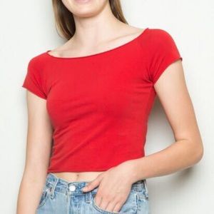 Red crop top from brandy melville